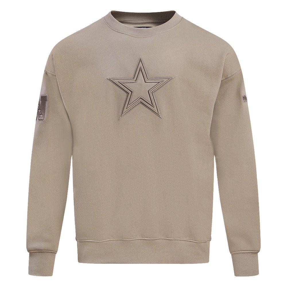 Pro Standard Men's NFL Dallas Cowboys Neutral Drop Shoulder Fleece Crewneck Sweatshirt - Taupe - TAUPE